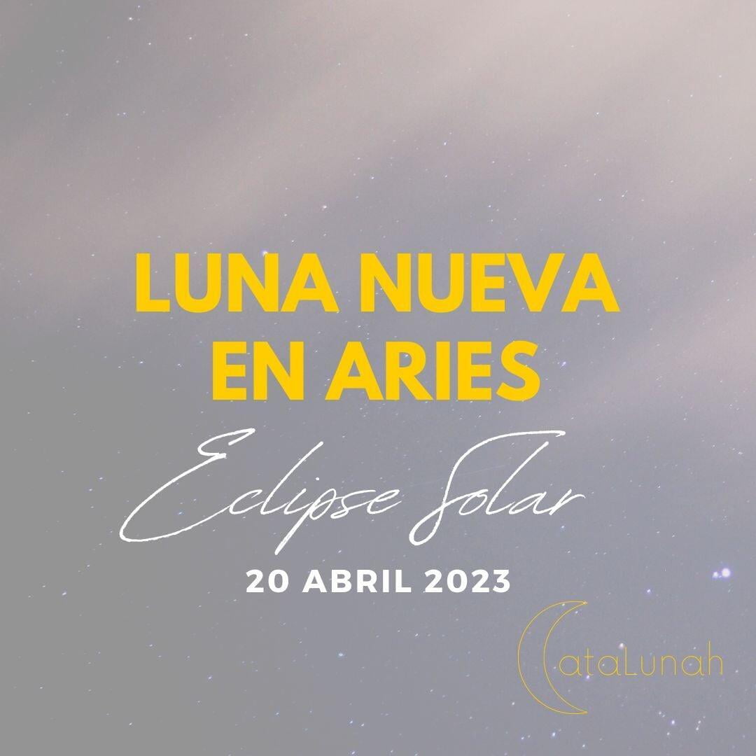 Luna Nueva en Aries/Eclipse Solar 2023