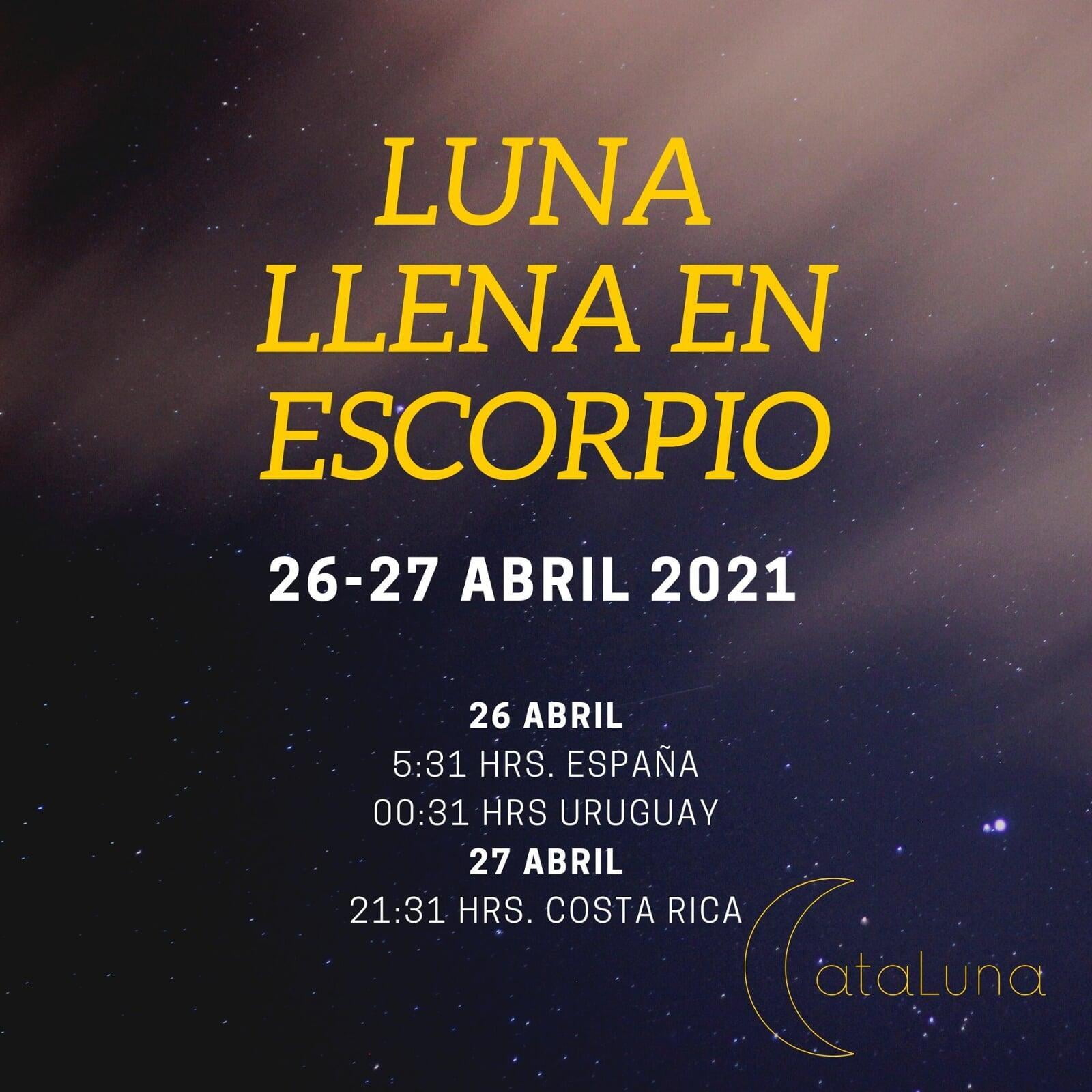 Luna Llena en Escorpio 2021